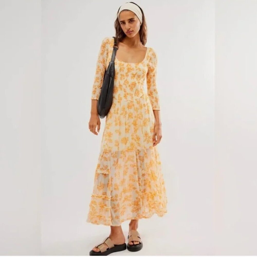 Free People It's Fate Midi Dress - Picture 1 of 7